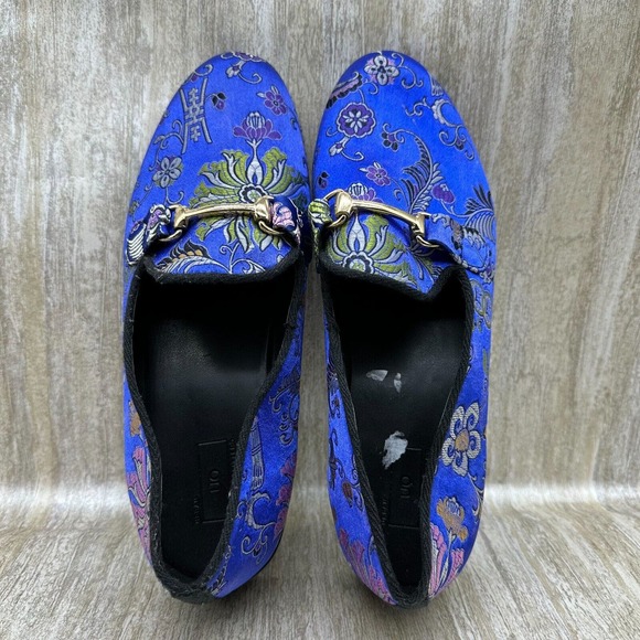 Urban Outfitters UO Sean Floral Belgian Loafer Mens 11 Blue Slip On Horse‎ Bit main image 8